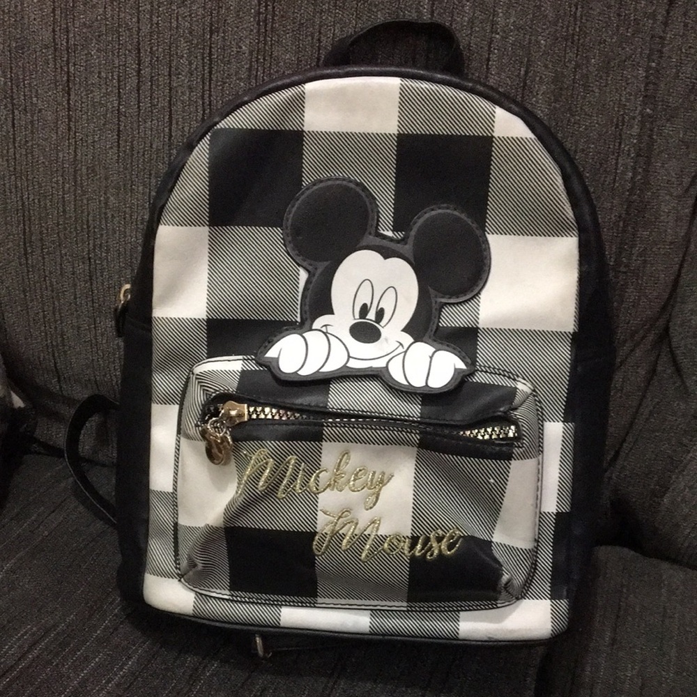 Mickey Mouse Plaid Backpack Disney